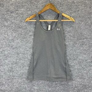 Under Armour Shirt Women's XS Gray Racer Tank Top Quick Dry Activewear